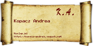 Kopacz Andrea névjegykártya