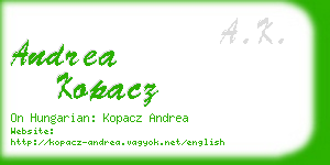 andrea kopacz business card